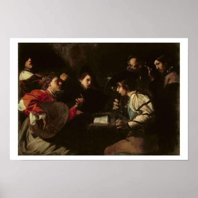 Póster Concierto, c.1610-20 (aceite sobre lienzo) (Frente)