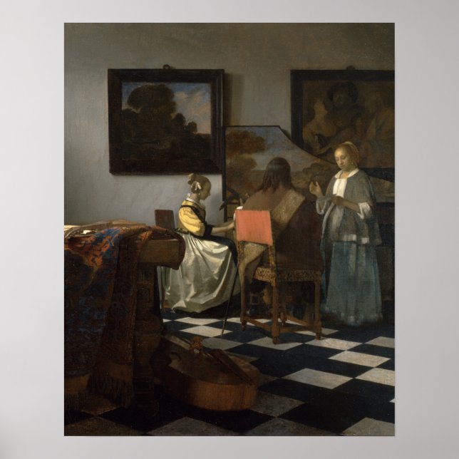 Póster Concierto (c.1664) — Vermeer (Frente)