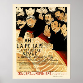 Póster CONCIERTO DE LA PEPINIERE Paris 1898 Teatro de Ópe