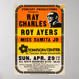 Póster Concierto de Ray Charles / Roy Ayers