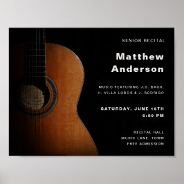 Póster Concierto musical de guitarra recita de alto nivel