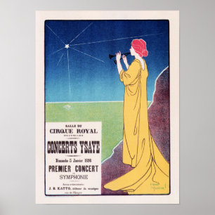 Póster CONCIERTO YSAYE Henri Meunier Maitres De L' Affich