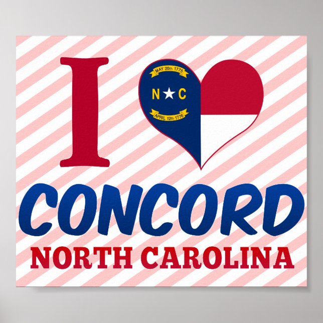 Póster Concord, Carolina del Norte (Frente)