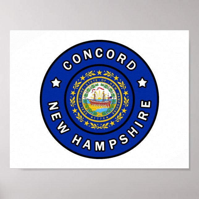 Póster Concord New Hampshire (Frente)