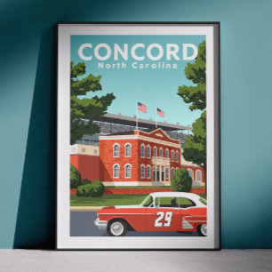 Póster Concord vintage Carolina del Norte