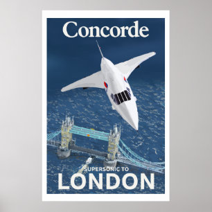 Póster Concorde con Londres