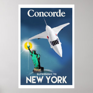 Póster Concorde con Nueva York