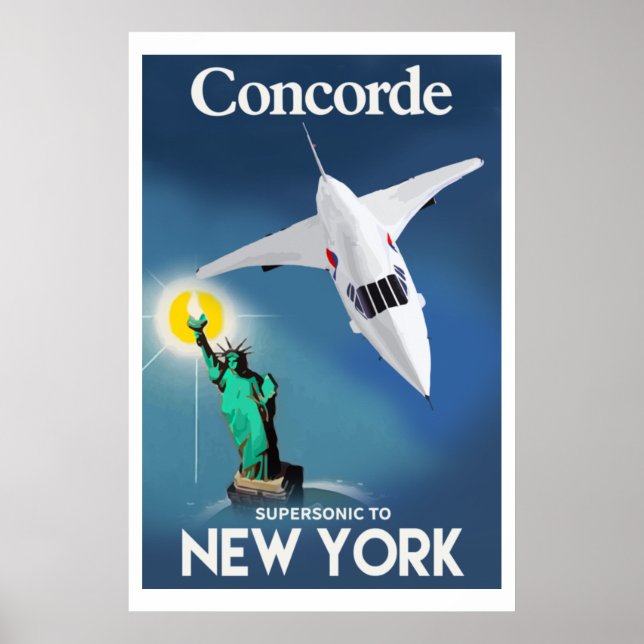 Póster Concorde con Nueva York (Frente)
