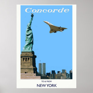 Póster Concorde con Nueva York