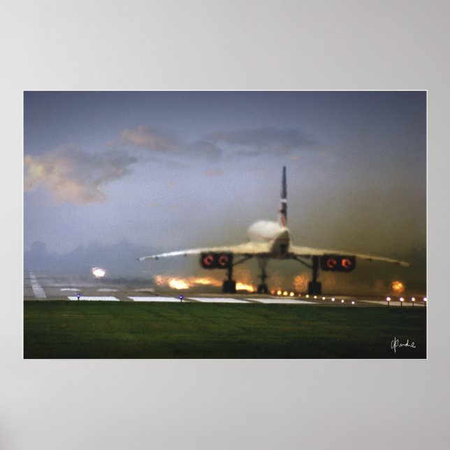 Póster "Concorde Takeoff" (Frente)