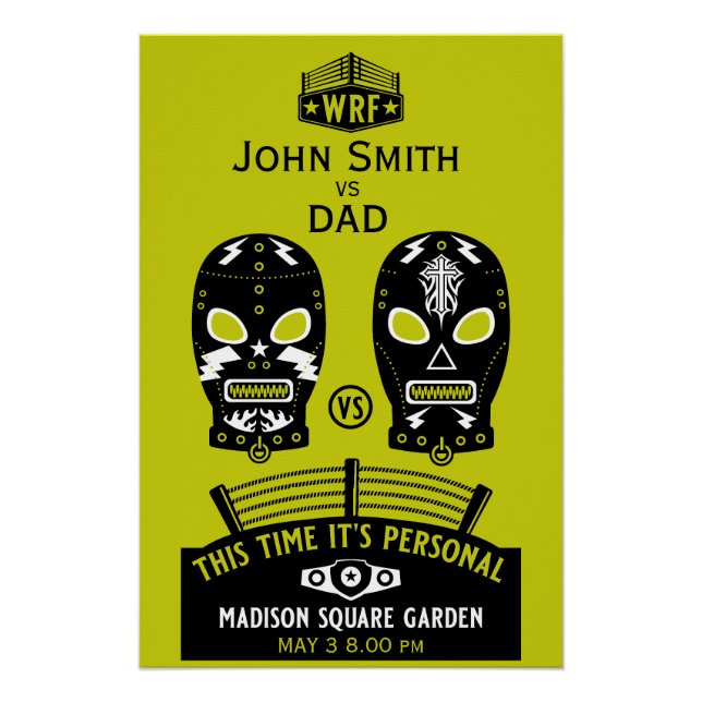 Póster Concurso de Lucha Editable Gracioso (Anverso)