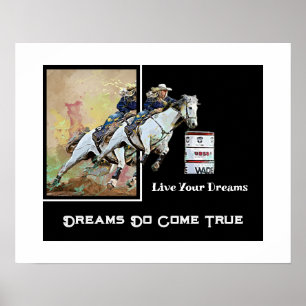 Póster Concurso de Miss Rodeo Racer Barrel Vive Tus Sueño