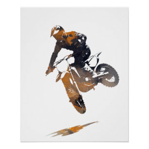 Póster Concurso de motocicletas Desafío deportivo Silhoue