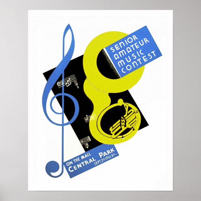 Póster Concurso de música para adultos mayores (Frente)