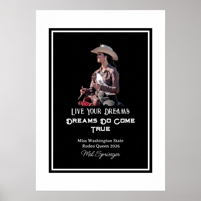 Póster Concurso de Rodeo Reina Miss Rodeo Vive Tus Sueños (Frente)