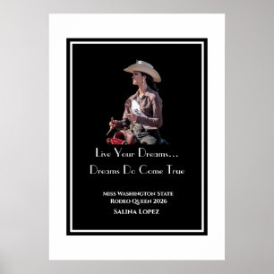 Póster Concurso de Rodeo Reina Miss Rodeo Vive Tus Sueños