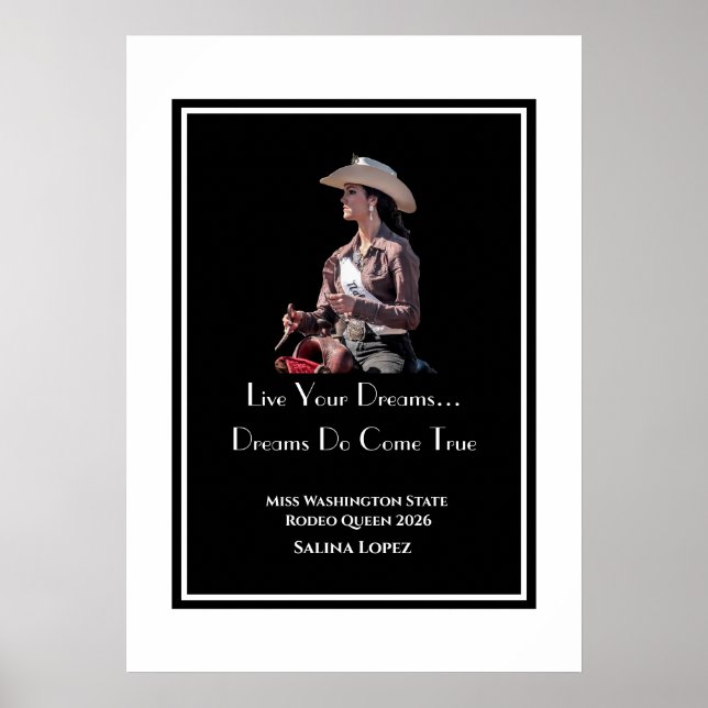 Póster Concurso de Rodeo Reina Miss Rodeo Vive Tus Sueños (Frente)