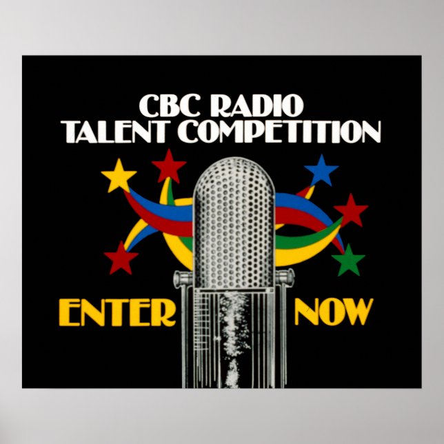 Póster Concurso de Talento de Radio CBC - promoción (Frente)