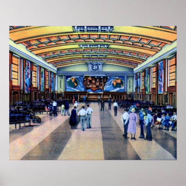 Póster Concurso de Terminal de la Unión Cincinnati Ohio (Frente)