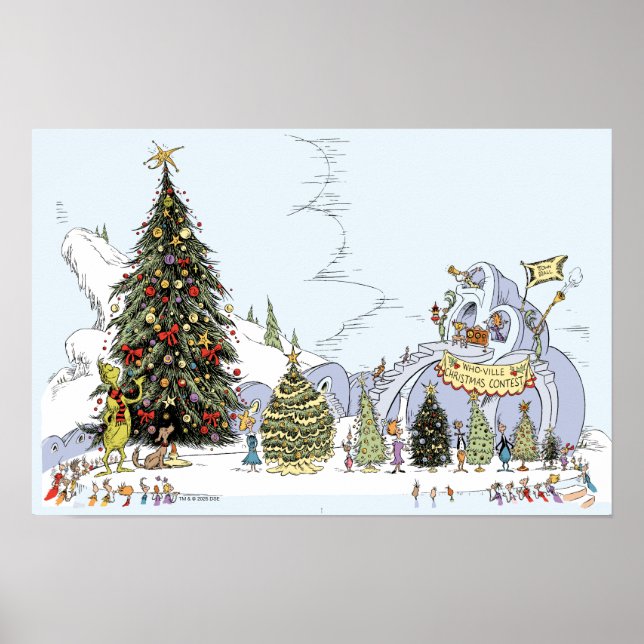 Póster Concurso del Árbol de Navidad de Whoville (Frente)