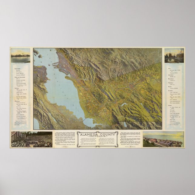 Póster Condado de Alameda, California (Frente)