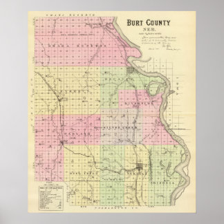 Póster Condado de Burt, Nebraska