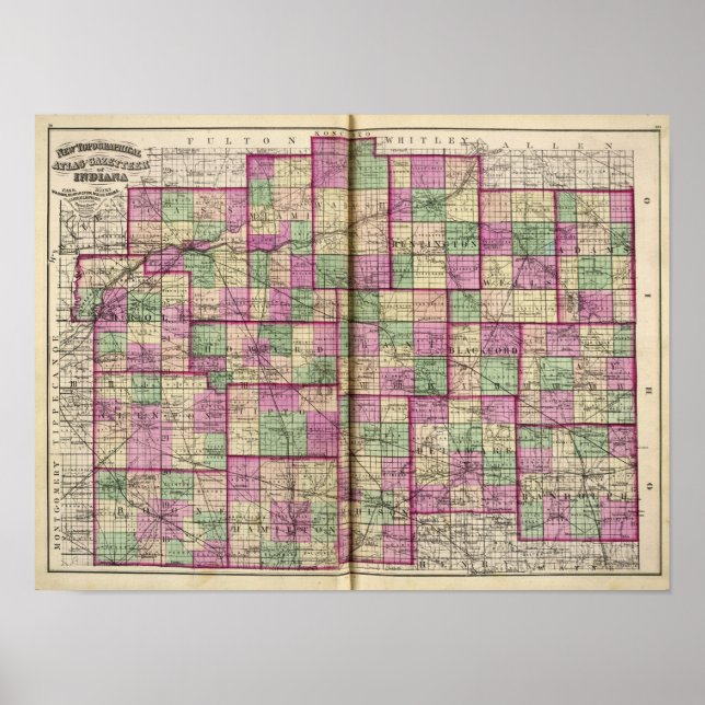 Póster Condado de Cass y Condado de Miami (Frente)