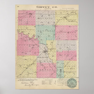 Póster Condado de Coffey, Kansas