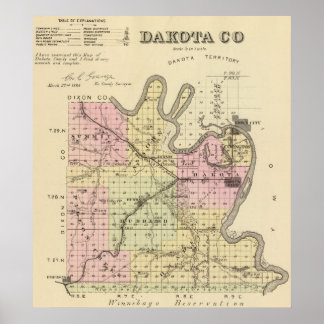 Póster Condado de Dakota, Nebraska