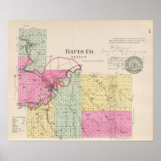 Póster Condado de Davis, Kansas
