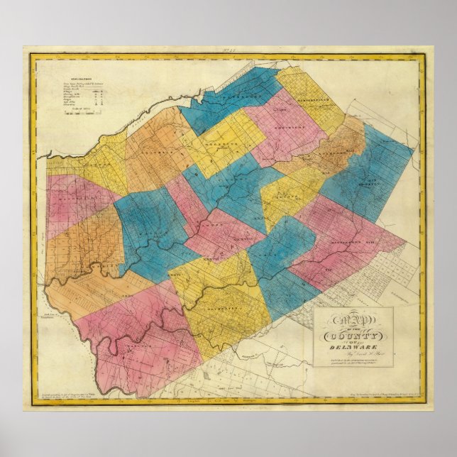 Póster Condado de Delaware (Frente)