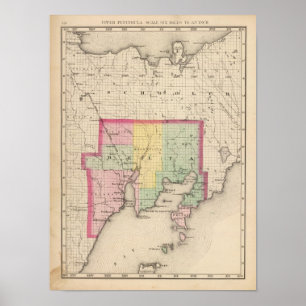 Póster Condado de Delta Michigan