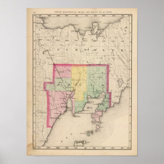 Póster Condado de Delta Michigan