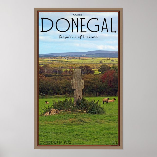 Póster Condado de Donegal - Stone Cross (Frente)