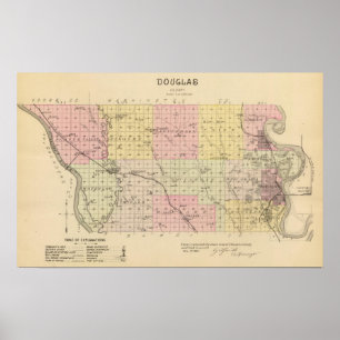 Póster Condado de Douglas, Nebraska