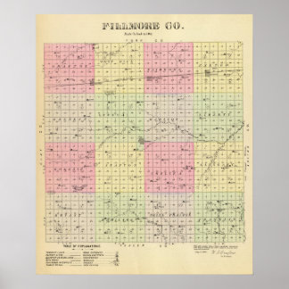 Póster Condado de Fillmore, Nebraska