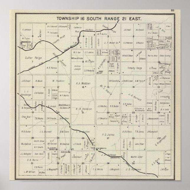 Póster Condado de Fresno, California 12 (Frente)