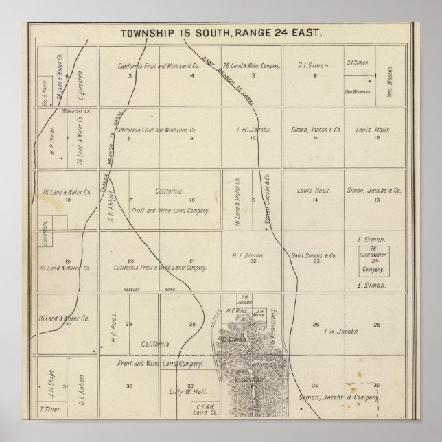 Póster Condado de Fresno, California 23 (Frente)