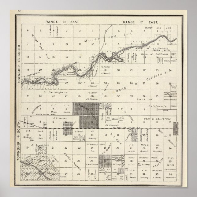 Póster Condado de Fresno, California 27 (Frente)