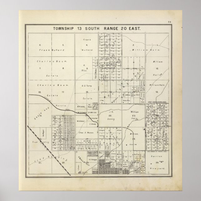 Póster Condado de Fresno, California 34 (Frente)