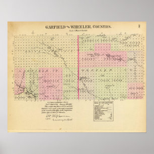 Póster Condado de Garfield y Wheeler, Nebraska