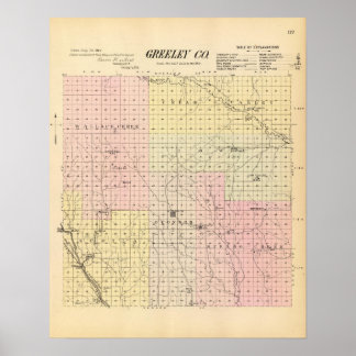 Póster Condado de Greeley, Nebraska