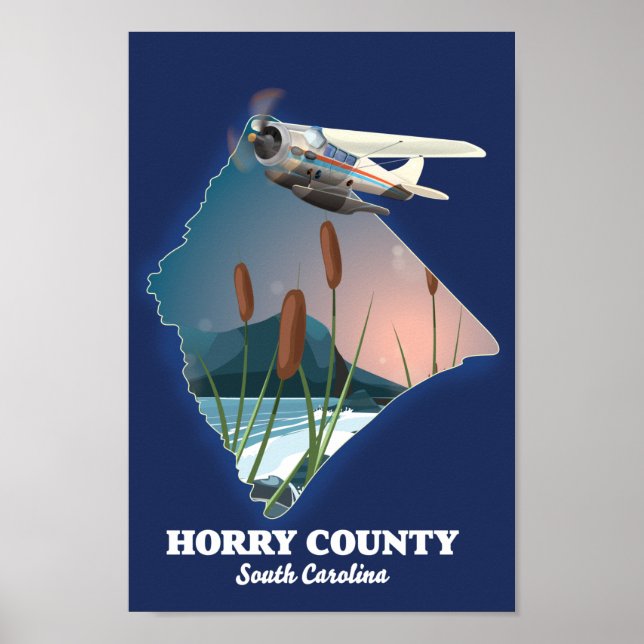 Póster Condado de Horry Carolina del Sur (Frente)