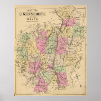 Póster Condado de Kennebec, Maine