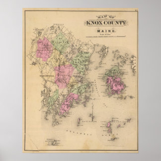 Póster condado de Knox, Maine