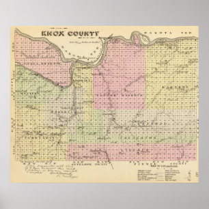 Póster Condado de Knox, Nebraska