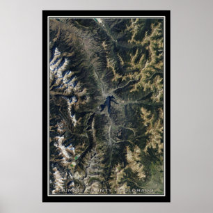 Póster Condado de la Cumbre y Satélite Colorado de Brecke