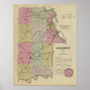 Póster Condado de Leavenworth, Kansas