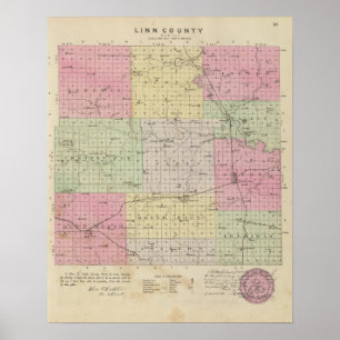 Póster Condado de Linn, Kansas