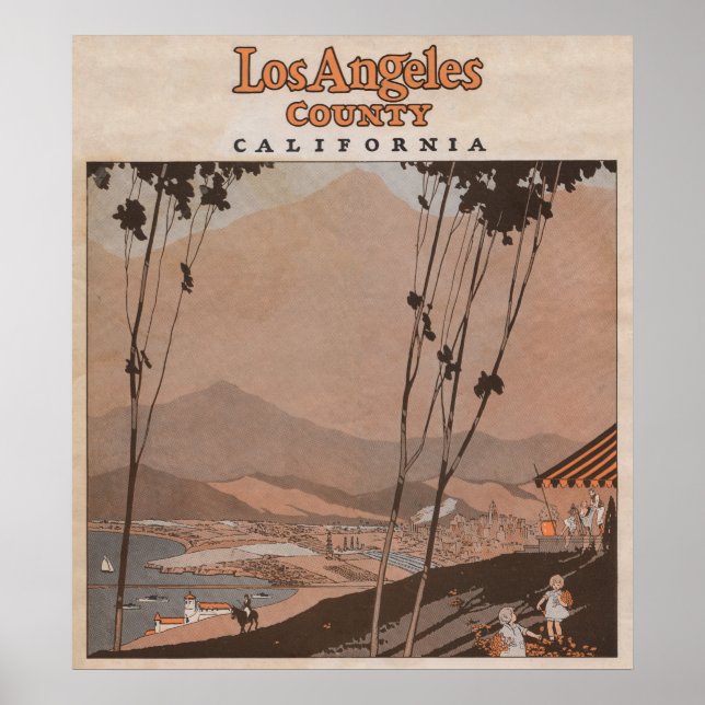 Póster Condado de Los Ángeles, California (Frente)